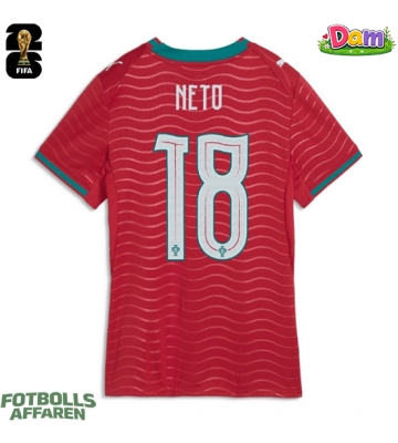 Portugal Pedro Neto #18 Hemmatröja Kvinnor VM 2026 Kortärmad